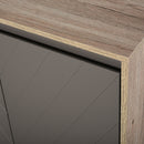 Grey Under Sink Storage Cabinet with Adjustable Shelf - Bathroom Cupboard