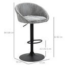Modern Swivel Grey Bar Stools Set of 2 with Armrests and Footrest