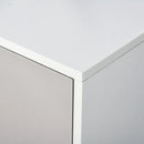 Grey 6-Cube Storage Cabinet with Doors for Dining & Living Room