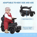 Black 3-in-1 Kids Ride-On Push Car with Horn and Steering Wheel