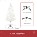 5ft White Fiber Optic LED Christmas Tree - Holiday Home Xmas Decor
