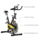 Indoor Exercise Bike Trainer - Adjustable Resistance, LCD Display, Black