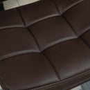 Brown Swivel Bar Stools Set of 2 - Adjustable Height Dining Chairs with Footrest