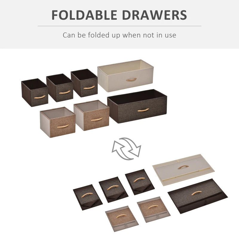 Grey Fabric 7-Drawer Dresser with Steel Frame