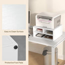 White 3-Compartment Printer Storage Cabinet