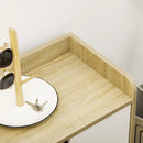 Double Door Shoe Storage Organizer - Natural & White, 13 Pair Capacity