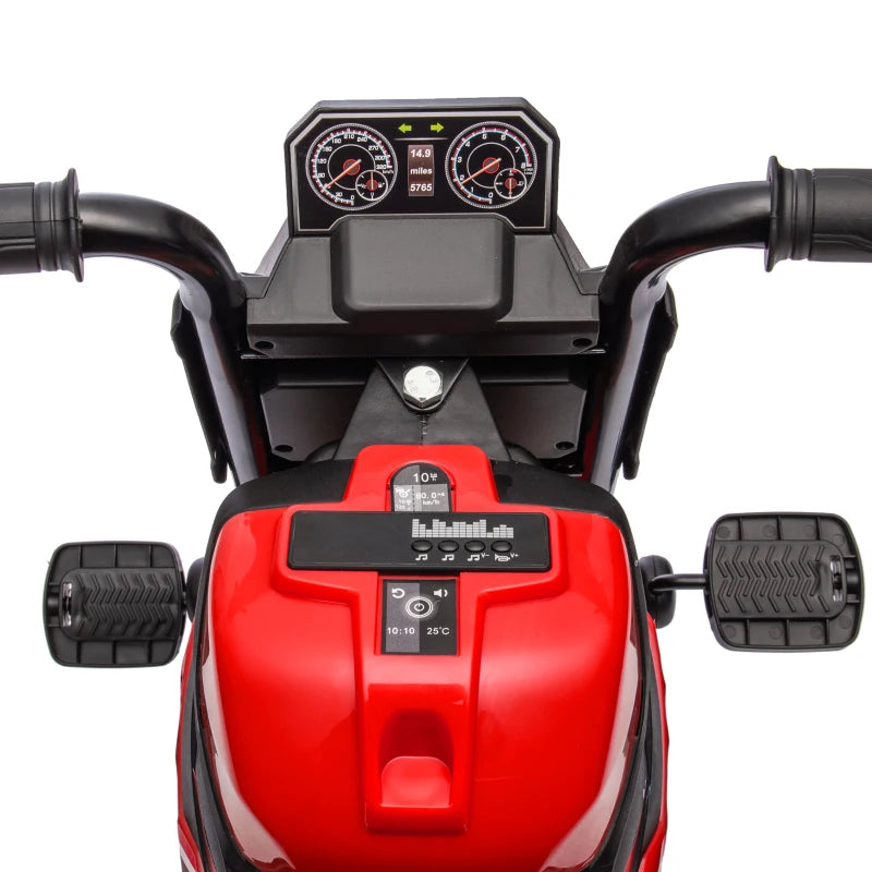 Red 3-in-1 Toddler Trike with Motorcycle Design