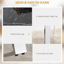 Black Marble Effect Dining Table for 6-8 People - 160 cm