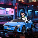 Blue Audi Licensed 12V Kids Electric Ride-On Car with Remote Control