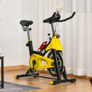 Yellow Exercise Bike with 6kg Flywheel, Adjustable Resistance, LCD Display