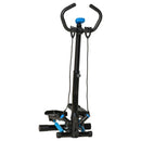 Adjustable Twist Stepper with LCD Screen, Black and Blue