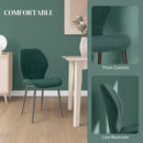 Set of 4 Green Flannel Tub Dining Chairs