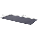 Black Exercise Equipment Mat 200x100cm - Non-slip Gym Floor Protector