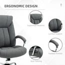 Grey Linen Home Office Chair with Adjustable Height & Swivel Wheels