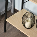 4-Tier Black Wooden Ladder Shelf