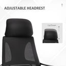 Black Ergonomic Mesh Office Chair with Lumbar Support & Headrest