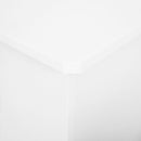 White Modern Radiator Cover with Horizontal Slats, 172 x 19 x 81 cm