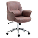 Red Swivel Office Desk Chair with Armrest and Wheels