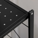 Black 3-Tier Foldable Storage Trolley Cart - Kitchen, Living Room, Bathroom - 68 x 34.5 x 85.5 cm