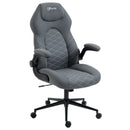 Dark Grey Home Office Desk Chair with Armrests, Swivel Seat & Tilt Function