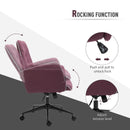 Purple Spandex Office Chair with Adjustable Height and Armrest