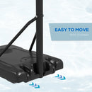 Adjustable Black Freestanding Basketball Hoop Set - 182-213cm