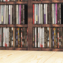 Set of Two Mid Brown Wood-Effect CD Storage Units