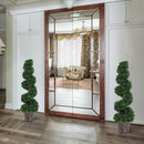 Set of 2 Green Artificial Boxwood Spiral Topiary Trees 120cm