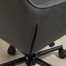 Grey Fabric Swivel Office Chair with Adjustable Height