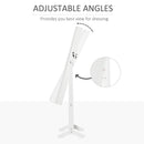 White Full Length Mirror Jewellery Cabinet with Storage and Lock