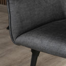 Dark Grey Steel Leg Accent Chair for Living Room and Bedroom