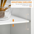 White Modern Kitchen Island Cart with Rubberwood Top and Drawers