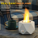 Grey Concrete Tabletop Fire Bowl - Indoor Alcohol Fueled Mini Fire Pit