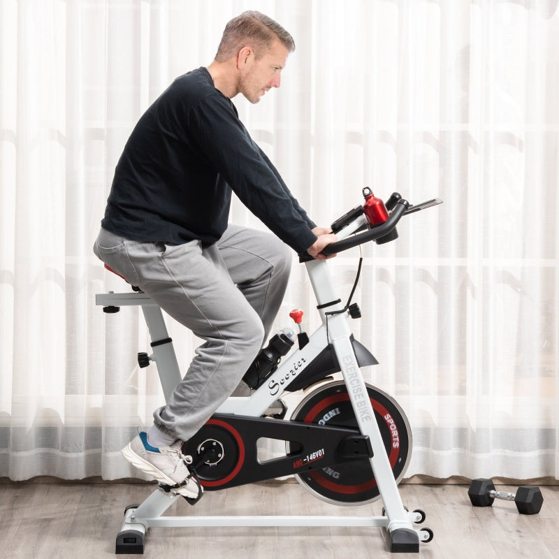 Black Upright Exercise Bike with 8kg Flywheel & LCD Display