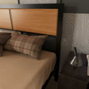 Steel Industrial King Size Bed Frame - Charcoal Grey