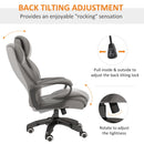 Grey High Back Executive Office Chair with Vibration Massage