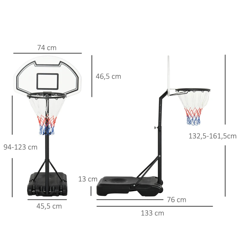 Adjustable Basketball Hoop for Pool Side - Blue