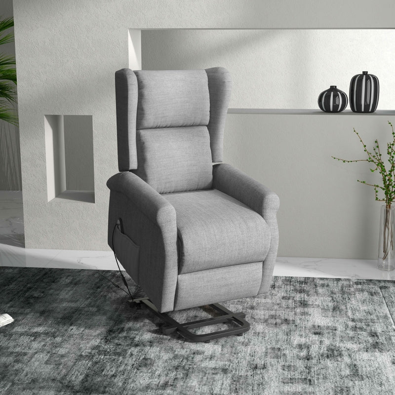 Grey Electric Power Lift Recliner Chair for Elderly with Remote Control