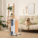 White 1500W Portable Oil Filled Radiator Heater