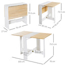 Oak and White Folding Desk - Space Saving Home Office Furniture