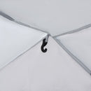 6-8 Person White and Blue Dome Camping Tent with 4 Zipped Doors