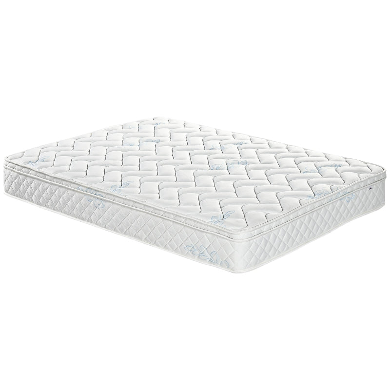 White Pocket Sprung Double Mattress with Breathable Foam - 190x137x22.5cm
