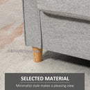 Modern Light Grey 2 Seater Loveseat Sofa with Wood Legs and Armrests