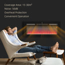 Black 102cm Electric Fireplace, 2000W Wall Mounted Fire with Remote Control