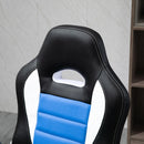 Blue Gaming Swivel Chair with Flip-up Armrest and Adjustable Height
