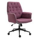 Purple Spandex Office Chair with Adjustable Height and Armrest