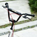 White Kids Kick Scooter with Adjustable Height and Dual Brakes