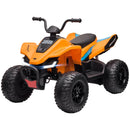 12V Orange Quad Bike for Kids, Music, Headlights, MP3, Suspension Wheels - Ages 3-8