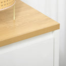 White Kitchen Storage Cabinet with Double Doors and Adjustable Shelf