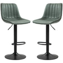 Green Retro Tub Bar Stools Set of 2